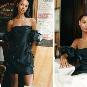 Hutch / Anthropologie Off-The-Shoulder Bow Mini Dress - L